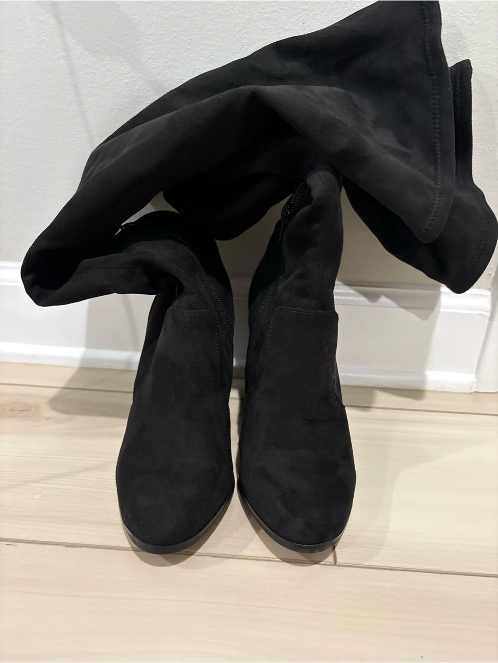 Jessica Simpson Black Over-the-Knee Suede-Look Boots